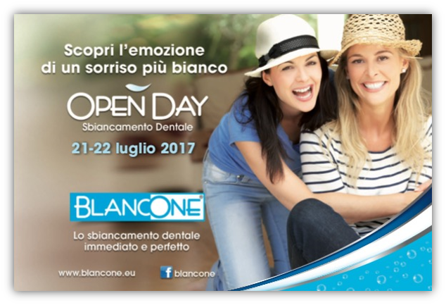 In occasione dell’Open Day BlancOne, presso IL PUNTO, avrai la possibilità di effettuare un trattamento sbiancante con una promozione incredibile!